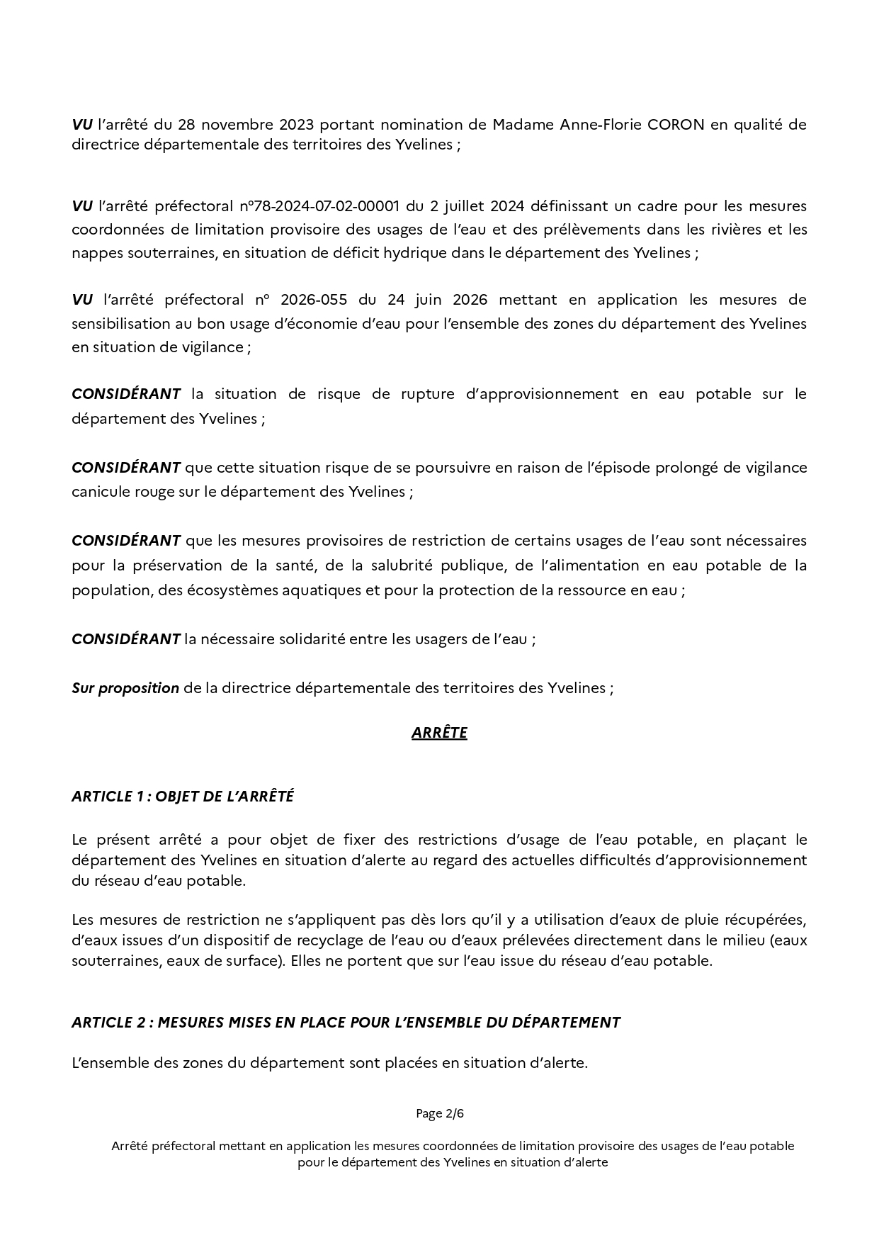 Arrêté préfectoral n° 2026-059 page 2