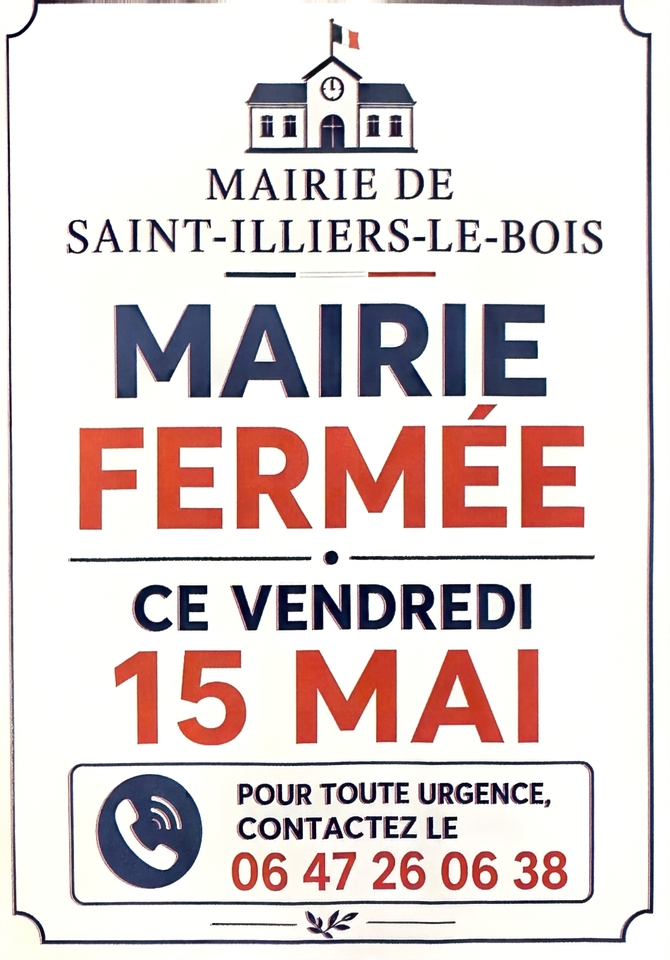 FERMETURE EXCEPTIONNELLE